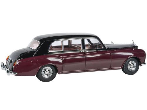 1964 Rolls Royce Phantom V Duotone Royal Garnet Red and Mason's Black 1/18 Diecast Model Car by Paragon Models