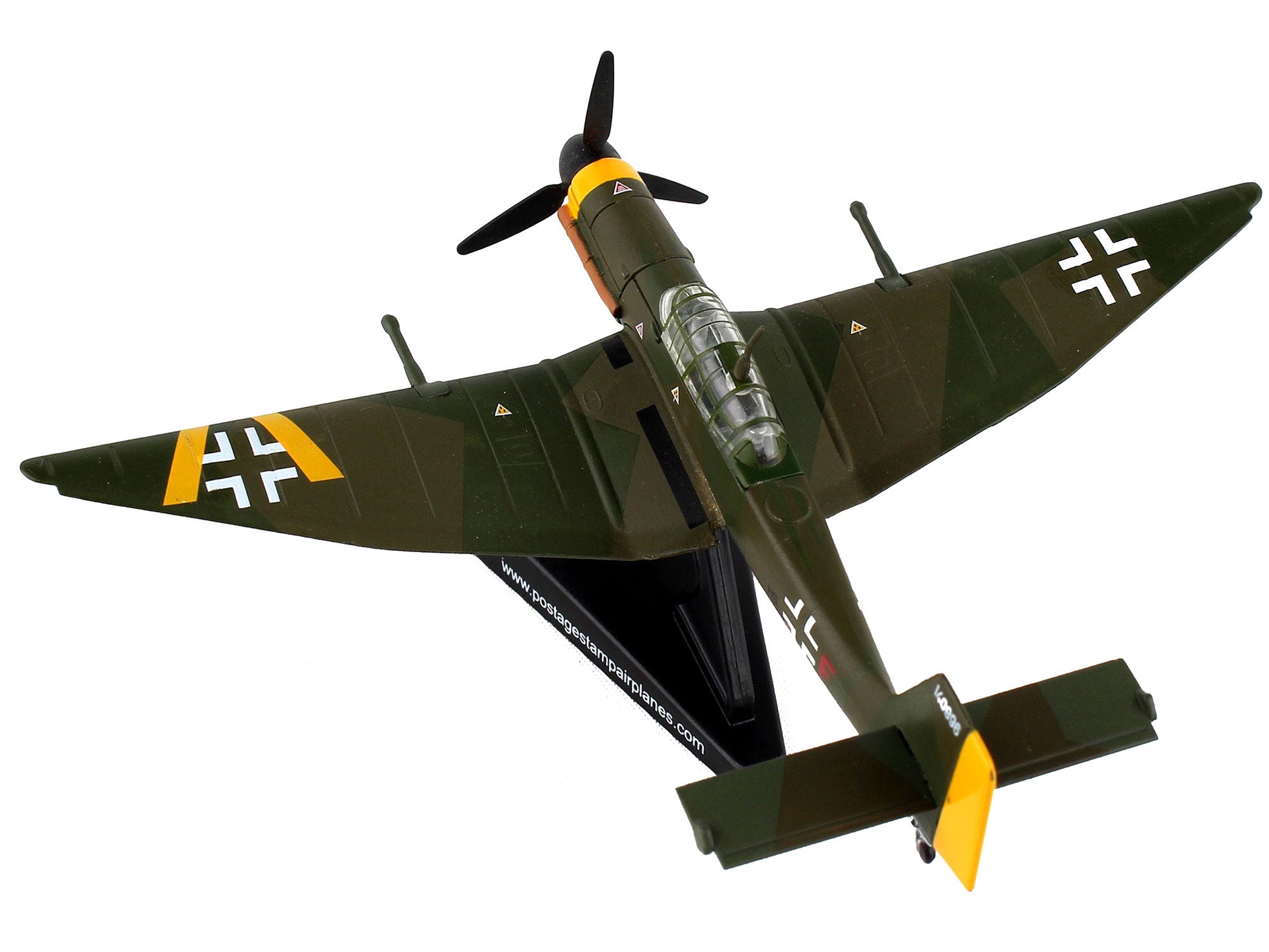 Junkers JU 87 Stuka Aircraft "World War II" German Luftwaffe 1/110 Diecast Model Airplane by Postage Stamp - Minihomy