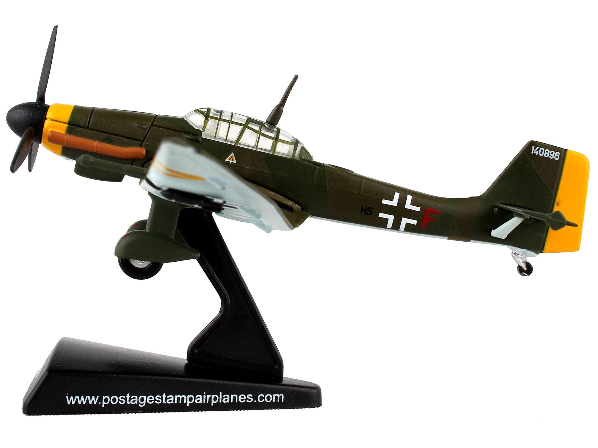 Junkers JU 87 Stuka Aircraft "World War II" German Luftwaffe 1/110 Diecast Model Airplane by Postage Stamp - Minihomy