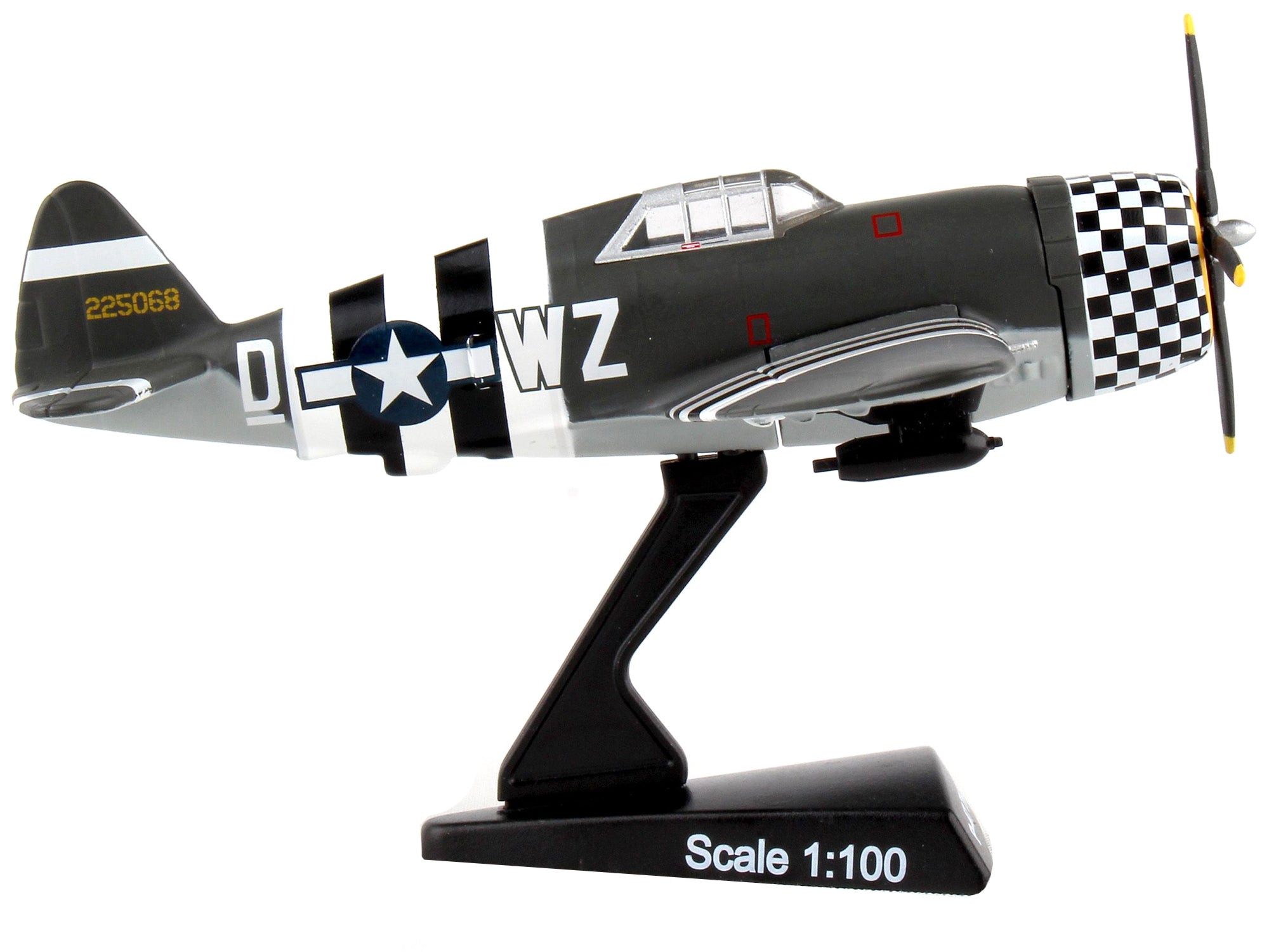 Republic P-47 Thunderbolt Fighter Aircraft "Snafu" United States Army Air Force 1/100 Diecast Model Airplane by Postage Stamp