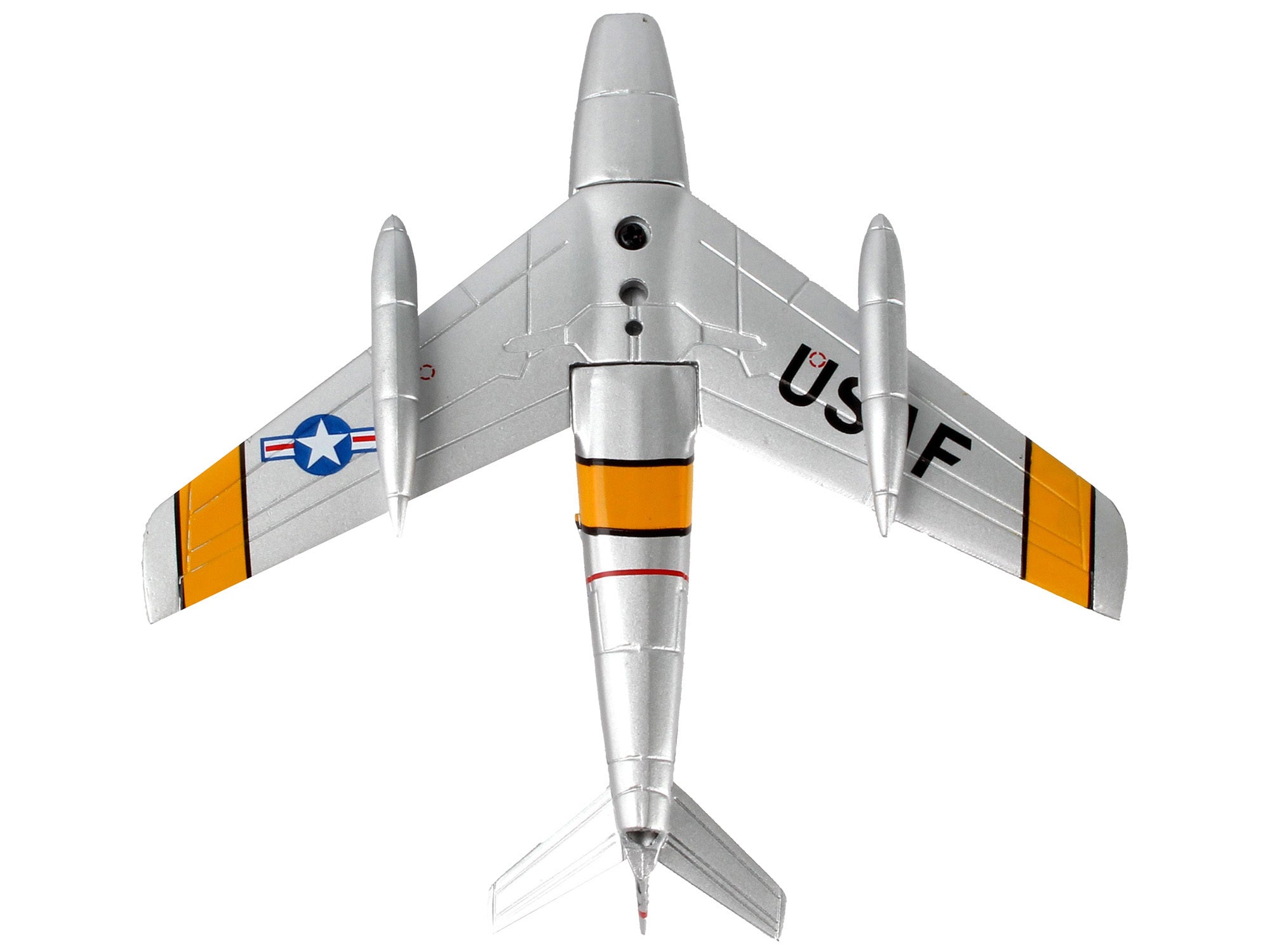 North American F-86F Sabre Fighter Aircraft "Mig Mad Marine" United States Air Force 1/110 Diecast Model Airplane by Postage Stamp - Minihomy