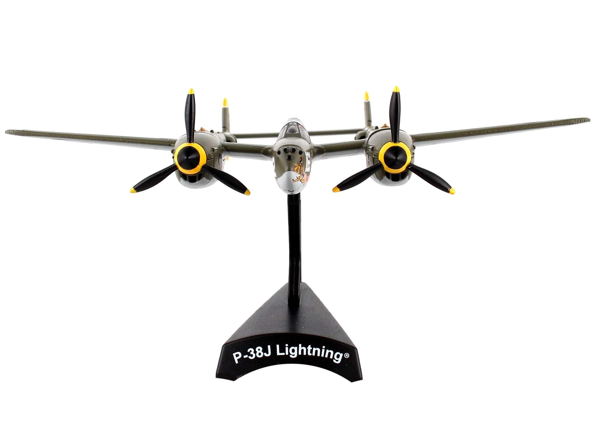 Lockheed P-38J Lightning Fighter Aircraft "23 Skidoo" United States Air Force 1/115 Diecast Model Airplane by Postage Stamp - Minihomy