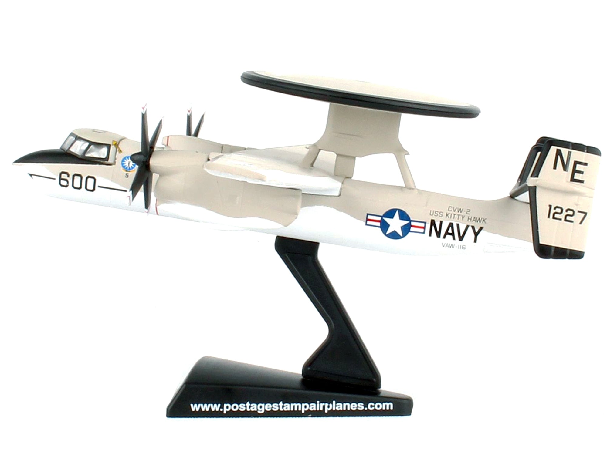 Northrop Grumman E-2C Hawkeye Aircraft "VAW-116 Sun Kings" United States Navy 1/145 Diecast Model Airplane by Postage Stamp