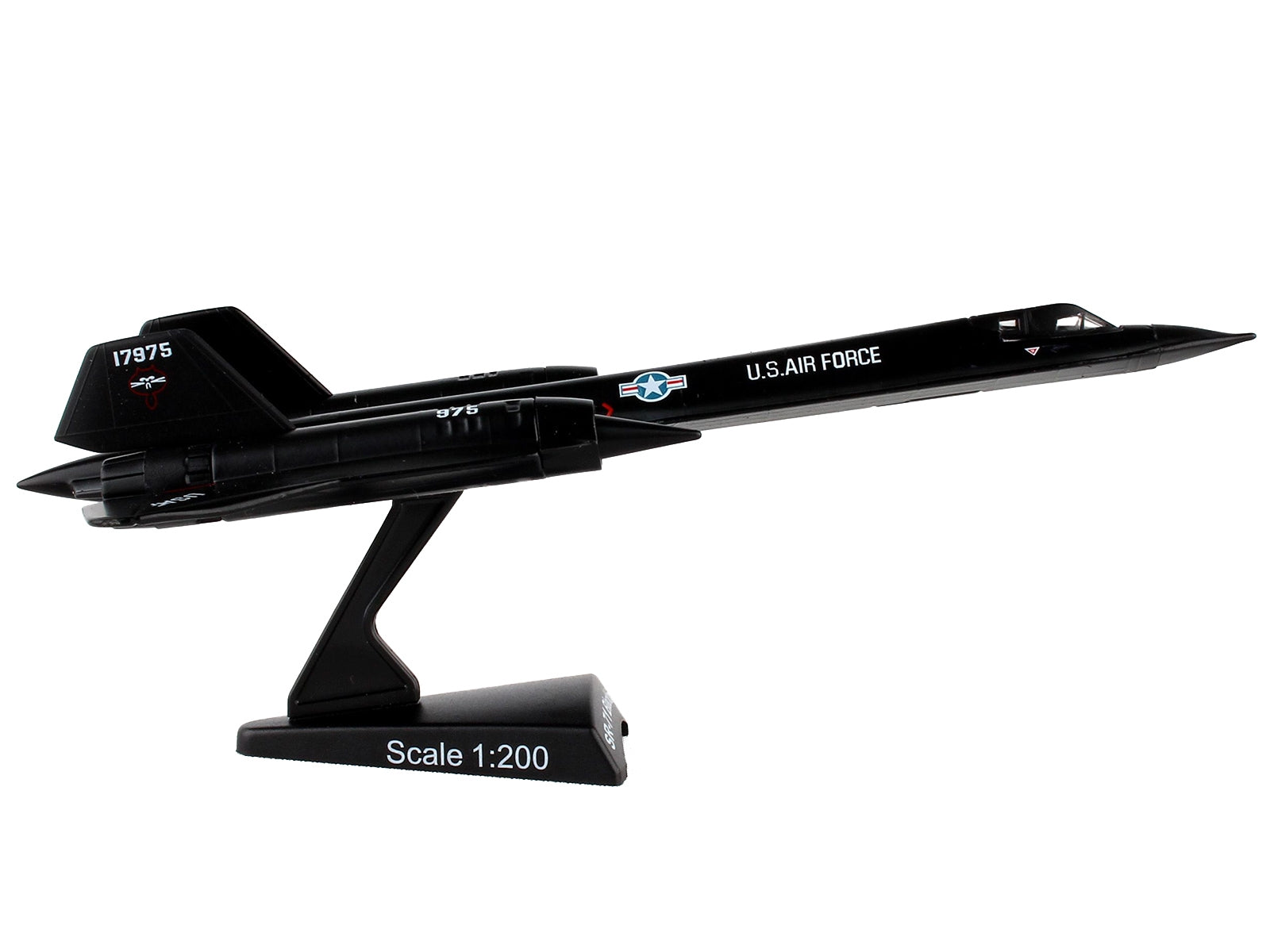 Lockheed SR-71 Blackbird Aircraft "United States Air Force" 1/200 Diecast Model Airplane by Postage Stamp