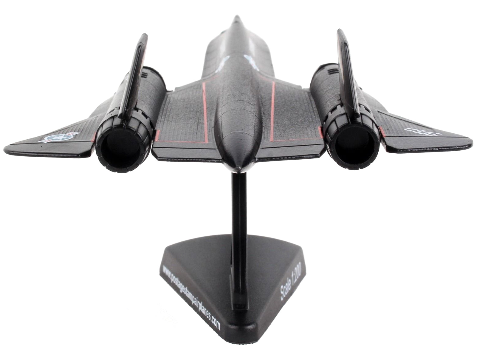 Lockheed SR-71 Blackbird Aircraft "United States Air Force" 1/200 Diecast Model Airplane by Postage Stamp - Minihomy