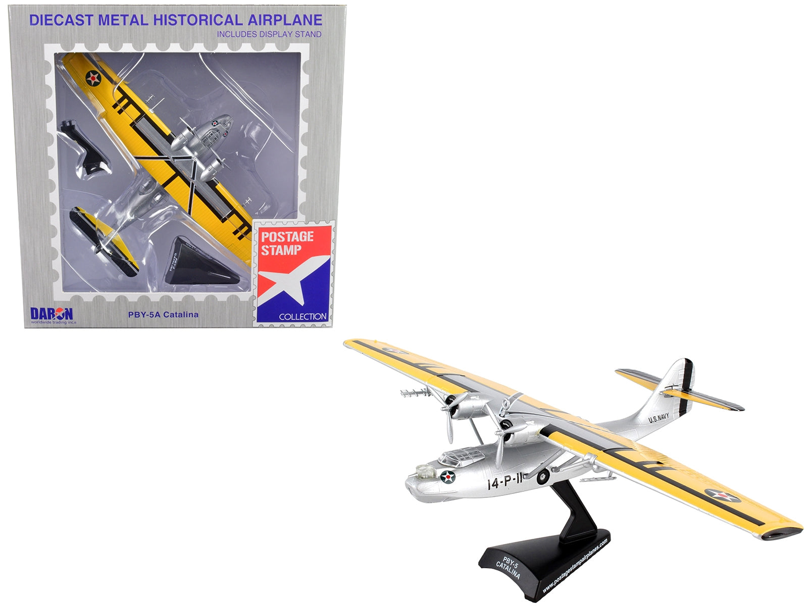 Consolidated PBY-5 Catalina Aircraft "United States Navy" 1/150 Diecast Model Airplane by Postage Stamp - Minihomy