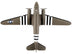 Douglas C-47 Skytrain Aircraft "That's All Brother" United States Navy 1/144 Diecast Model Airplane by Postage Stamp - Minihomy