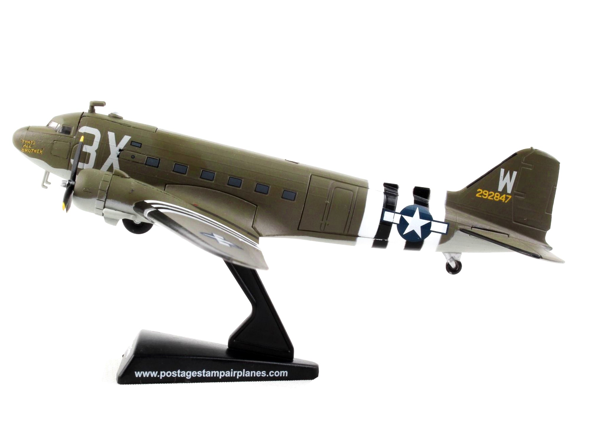 Douglas C-47 Skytrain Aircraft "That's All Brother" United States Navy 1/144 Diecast Model Airplane by Postage Stamp - Minihomy