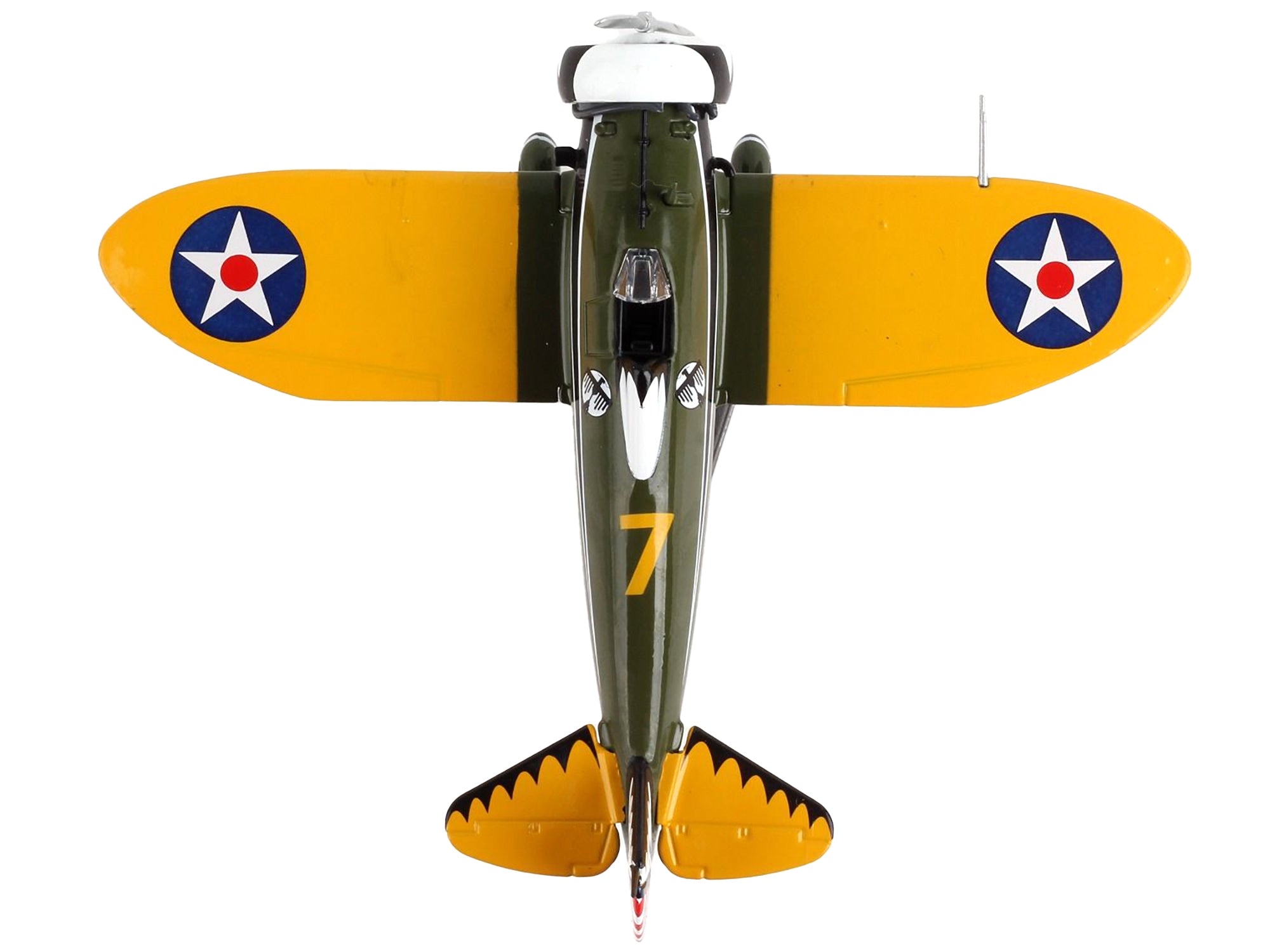 Boeing P-26 "Peashooter" Fighter Aircraft United States Army Air Corps 1/63 Diecast Model Airplane by Postage Stamp - Minihomy