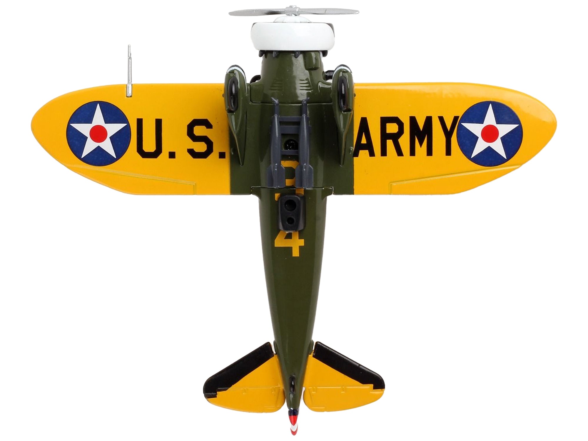 Boeing P-26 "Peashooter" Fighter Aircraft United States Army Air Corps 1/63 Diecast Model Airplane by Postage Stamp - Minihomy