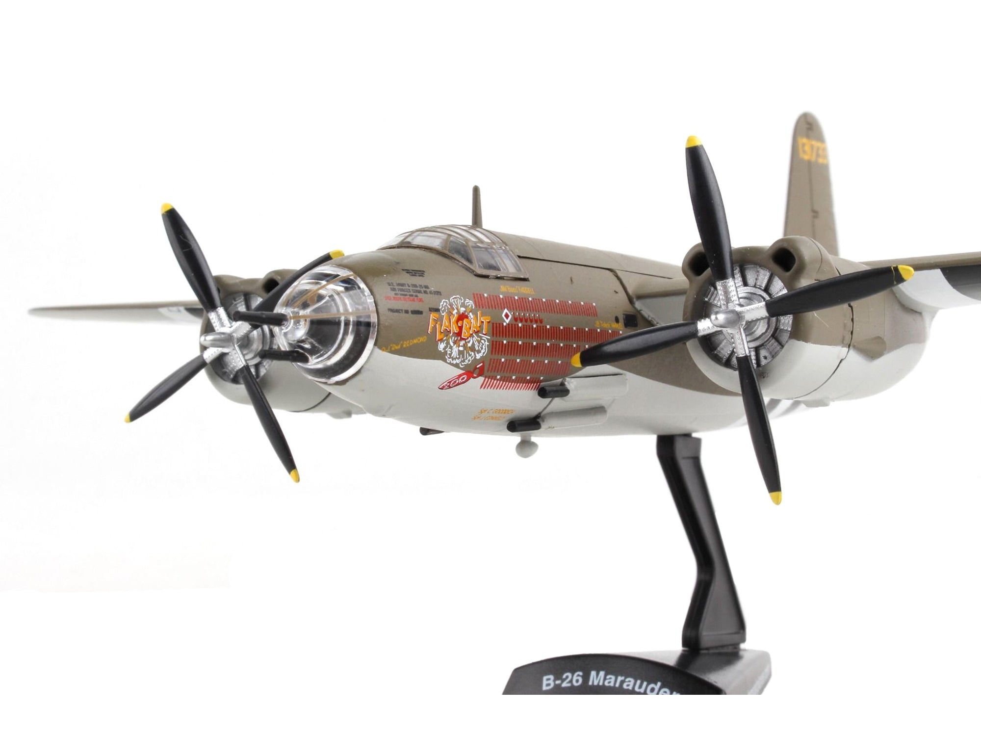 Martin B-26 Marauder Bomber Aircraft "Flak Bait" United States Army Air Forces 1/107 Diecast Model Airplane by Postage Stamp - Minihomy