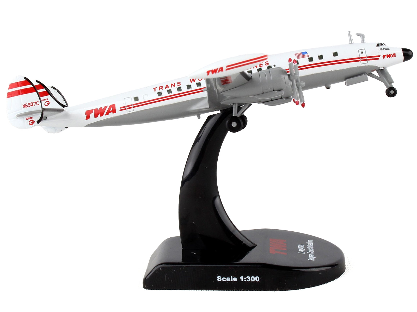 Lockheed L-1049G Super Constellation Commercial Aircraft "Trans World Airlines (TWA)" 1/300 Diecast Model Airplane by Postage Stamp - Minihomy