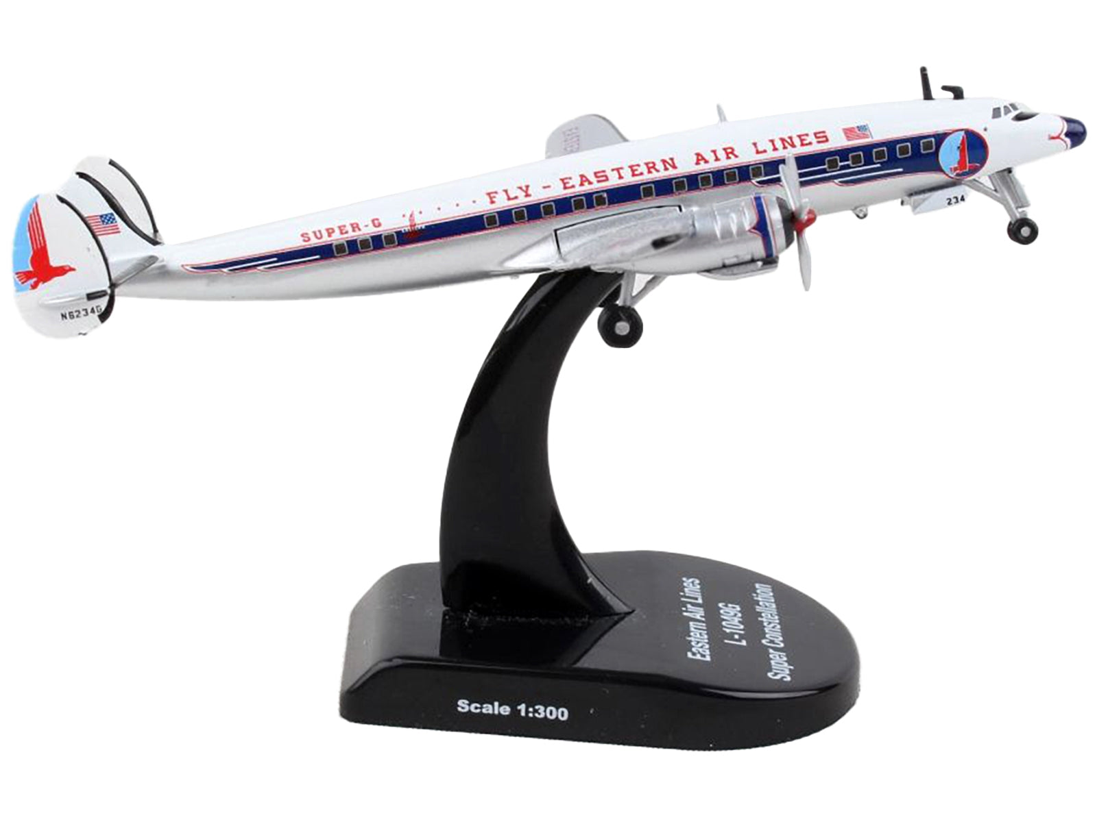 Lockheed L-1049 Super Constellation Commercial Aircraft "Eastern Airlines" 1/300 Diecast Model Airplane by Postage Stamp