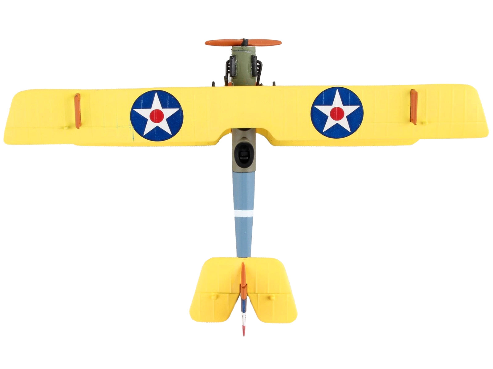 Curtiss JN4 "Jenny" Biplane Aircraft "United States Army Air Service" 1/100 Diecast Model Airplane by Postage Stamp - Minihomy