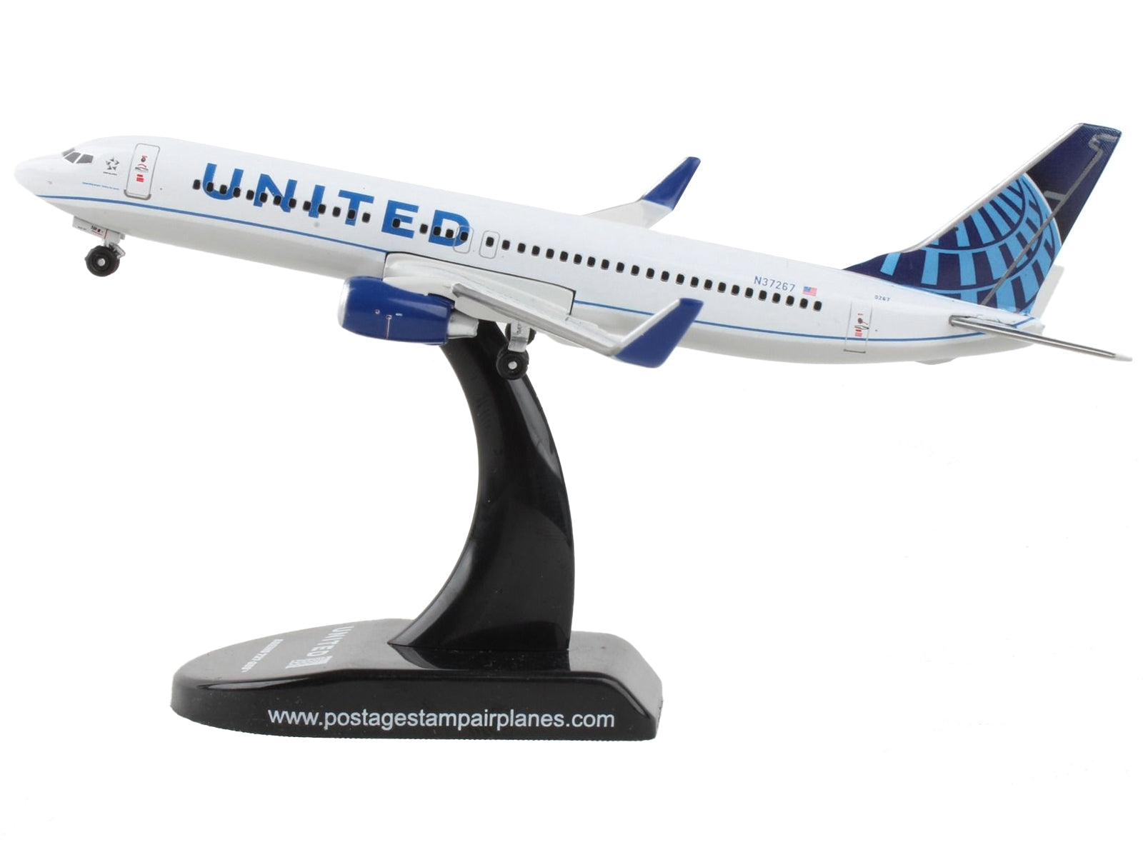 Boeing 737-800 Next Generation Commercial Aircraft "United Airlines" 1/300 Diecast Model Airplane by Postage Stamp - Minihomy