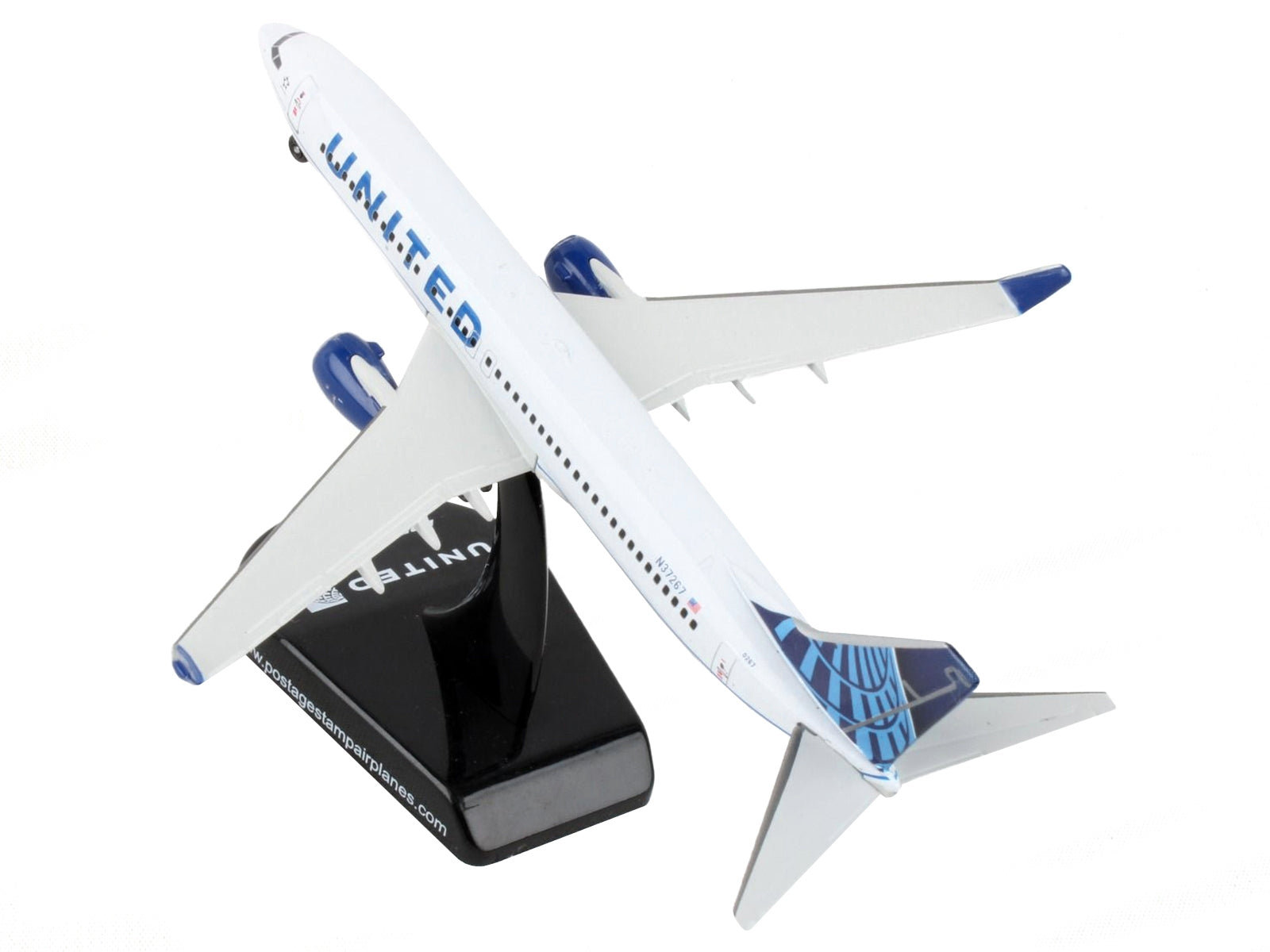 Boeing 737-800 Next Generation Commercial Aircraft "United Airlines" 1/300 Diecast Model Airplane by Postage Stamp - Minihomy