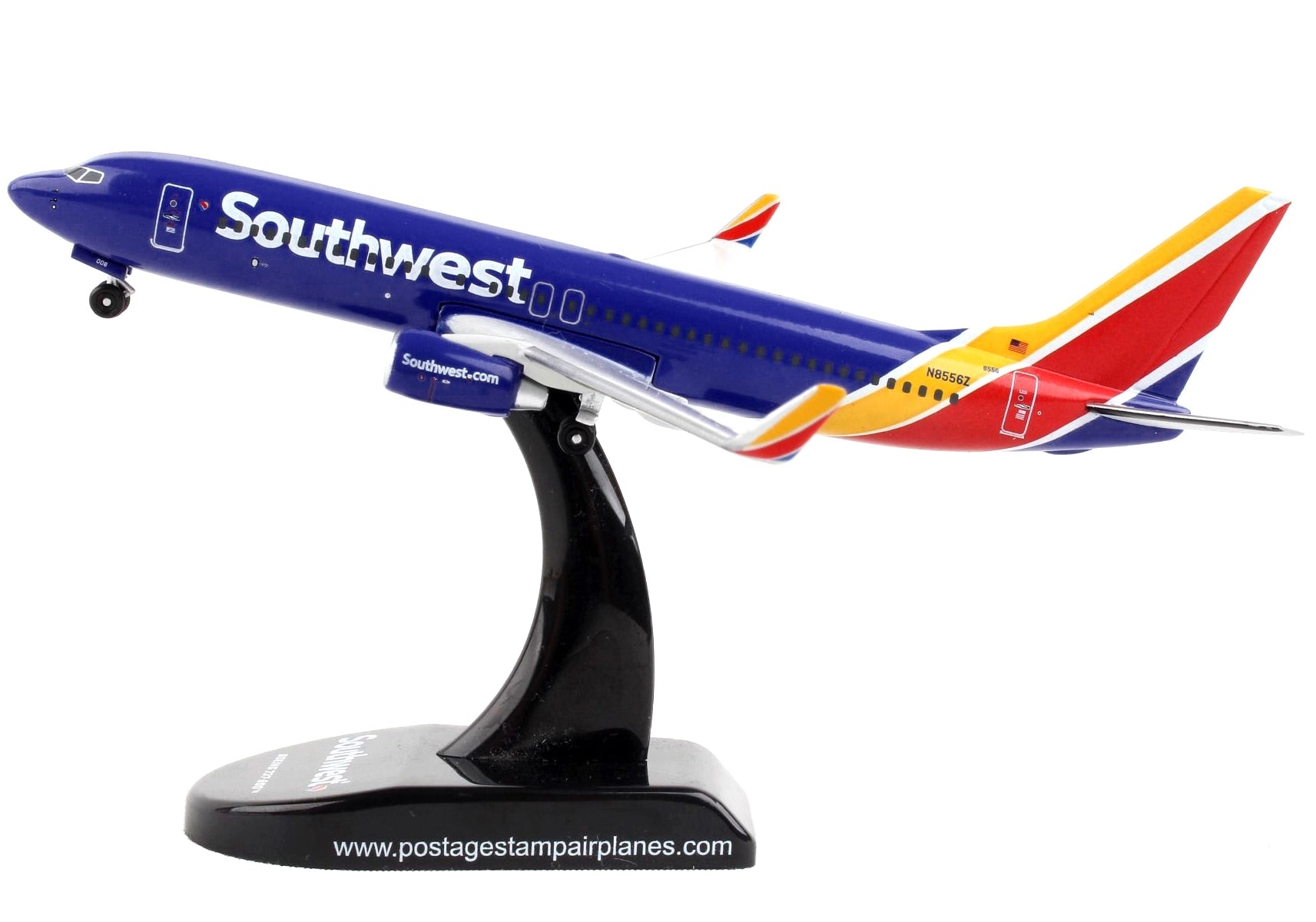 Boeing 737-800 Next Generation Commercial Aircraft "Southwest Airlines" 1/300 Diecast Model Airplane by Postage Stamp - Minihomy