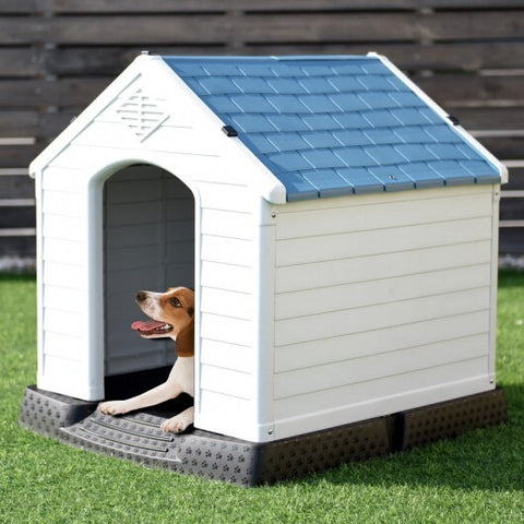Indoor/Outdoor Waterproof Plastic Dog House Pet Puppy Shelter  - Color: Multicolor - Size: S