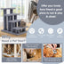 24 Inch 4-Step Pet Stairs Carpeted Ladder Ramp Scratching Post Cat Tree Climber-Gray - Color: Gray - Minihomy