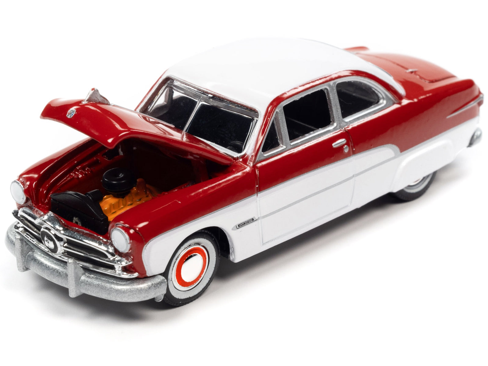 1950 Ford Coupe Red and White "Racing Champions Mint 2022" - Minihomy