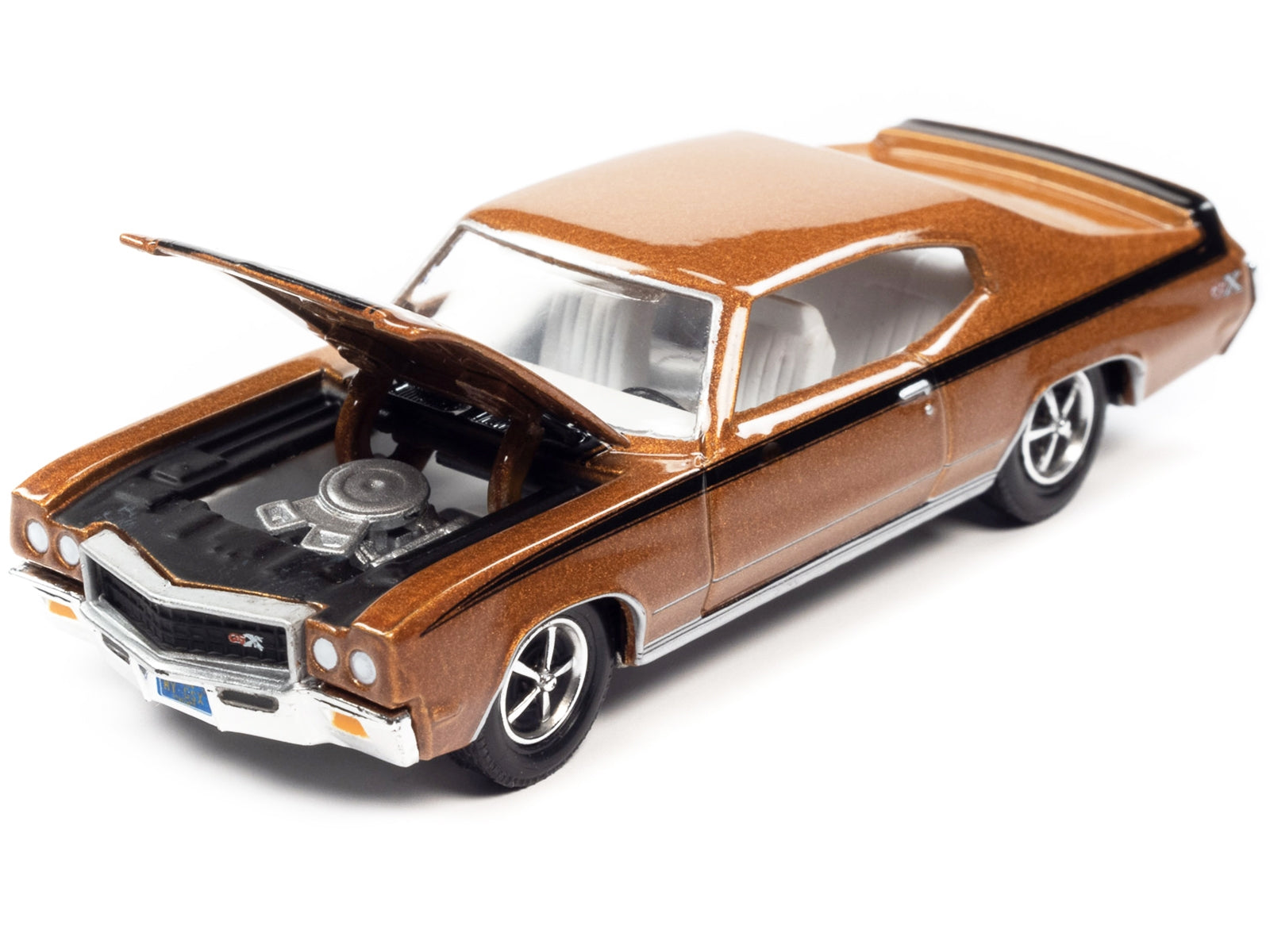 1970 Buick GSX Orange Metallic with Black Stripes and Hood "Racing Champions Mint 2022" Release 2 Limited Edition to 8500 pieces Worldwide 1/64 Diecast Model Car by Racing Champions - Minihomy