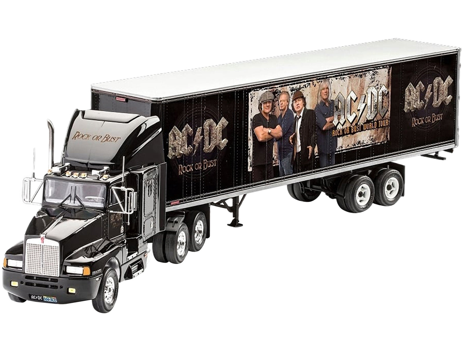 Level 3 Model Kit Kenworth Tour Truck "AC/DC Rock or Bust" 1/32 Scale Model by Revell - Minihomy