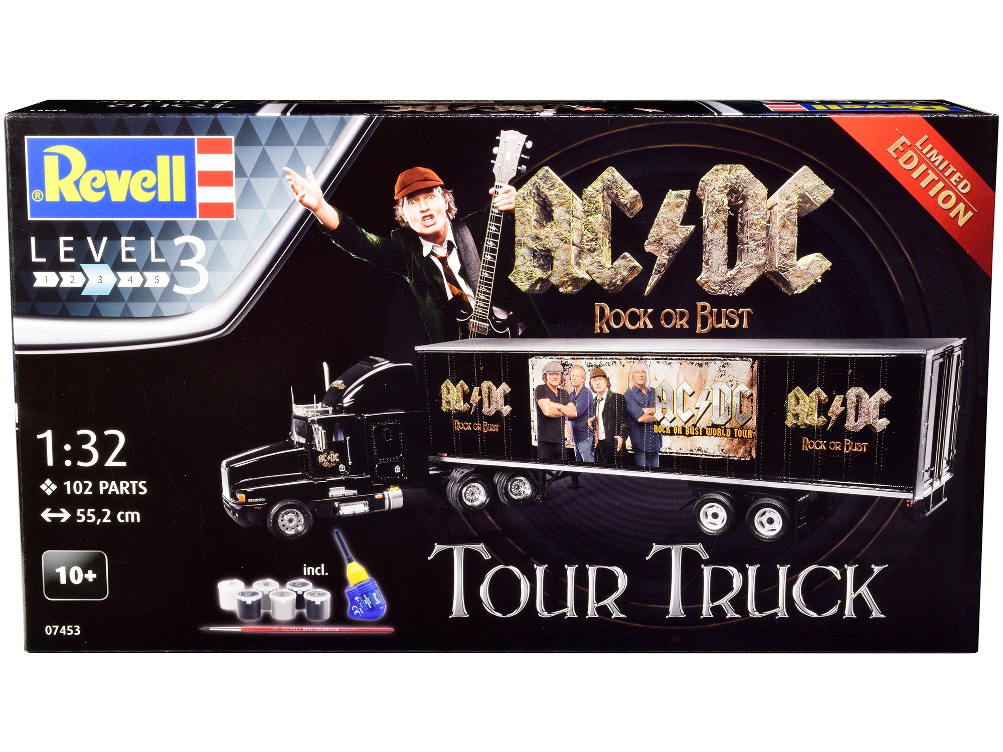 Level 3 Model Kit Kenworth Tour Truck "AC/DC Rock or Bust" 1/32 Scale Model by Revell - Minihomy