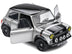 1998 Mini Cooper Sport Silver Metallic with Black Hood and Top 1/18 Diecast Model Car by Solido - Minihomy