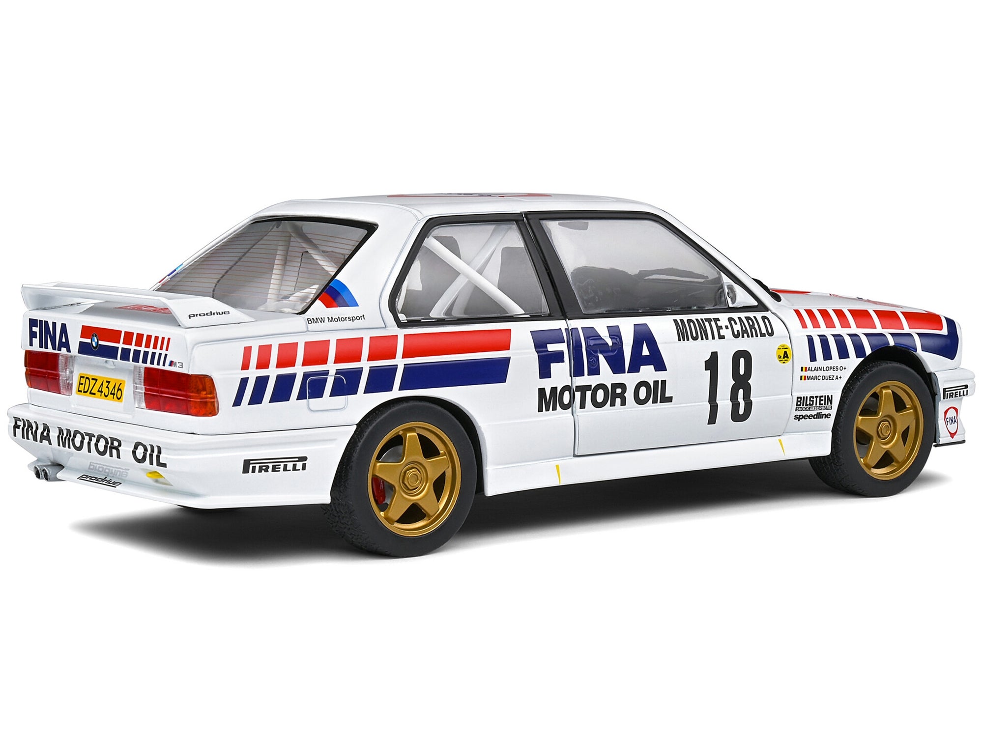 BMW E30 M3 Gr.A #18 Marc Duez - Alain Lopes "Rally Monte-Carlo" (1989) "Competition" Series 1/18 Diecast Model Car by Solido - Minihomy