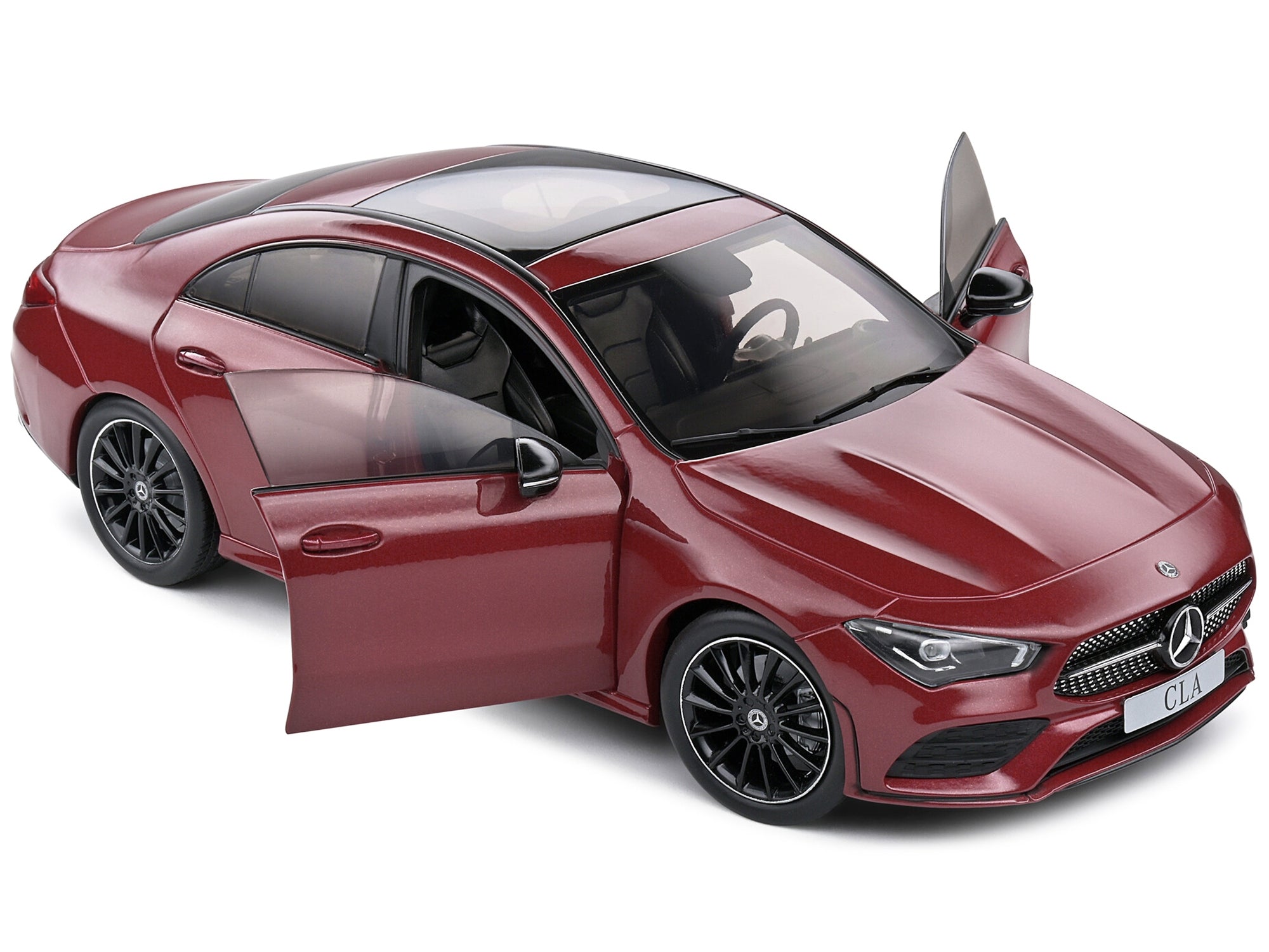 2019 Mercedes-Benz CLA C118 Coupe Rouge Patagonie Red Metallic with Sunroof 1/18 Diecast Model Car by Solido - Minihomy