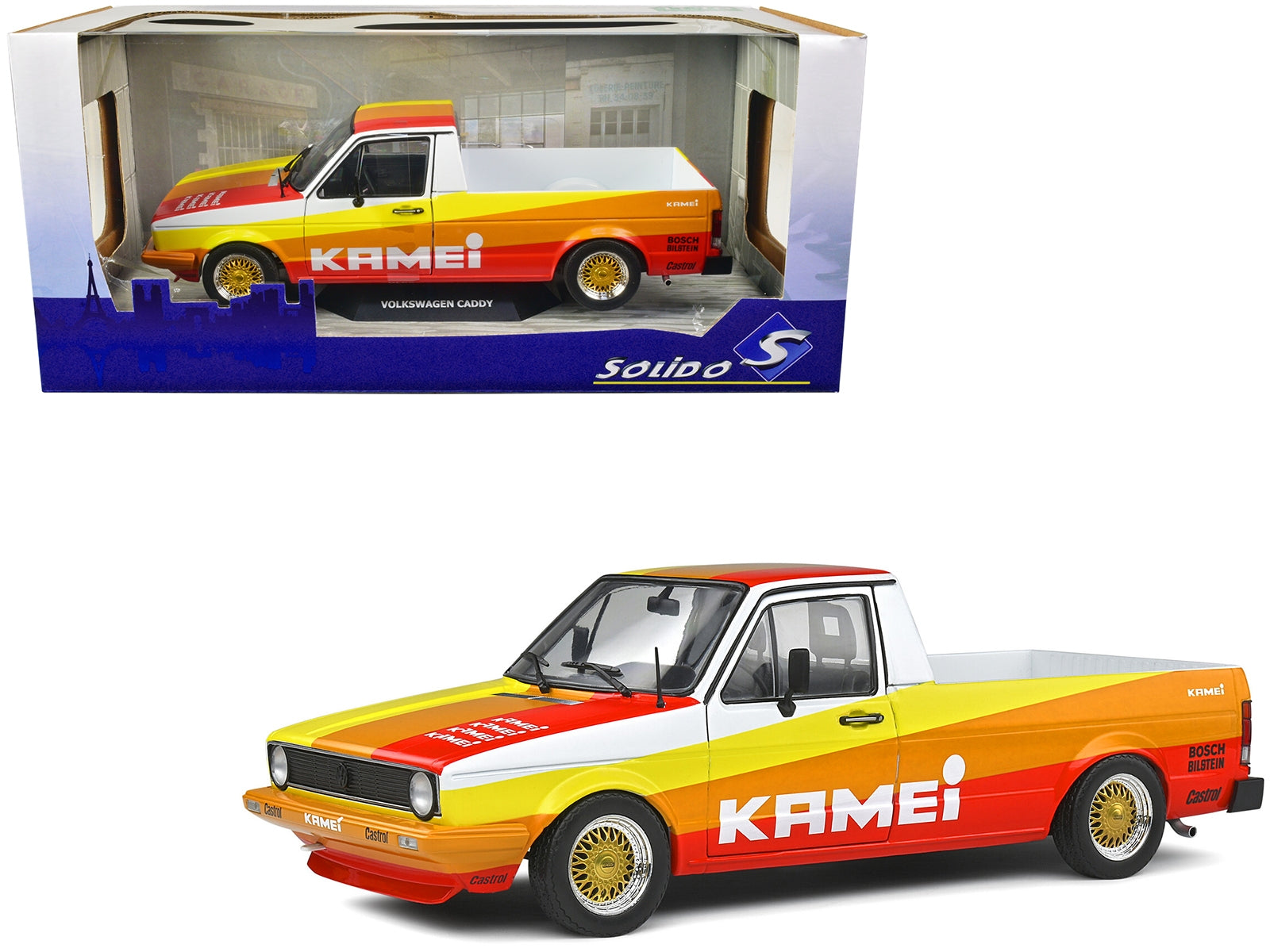 1982 Volkswagen Caddy MK 1 Pickup Truck "Kamei Tribute" 1/18 Diecast Model Car by Solido - Minihomy