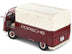 1950 Volkswagen T1 Pickup Truck with Camper Shell Dark Red "Porsche Service" 1/18 Diecast Model Car by Solido - Minihomy