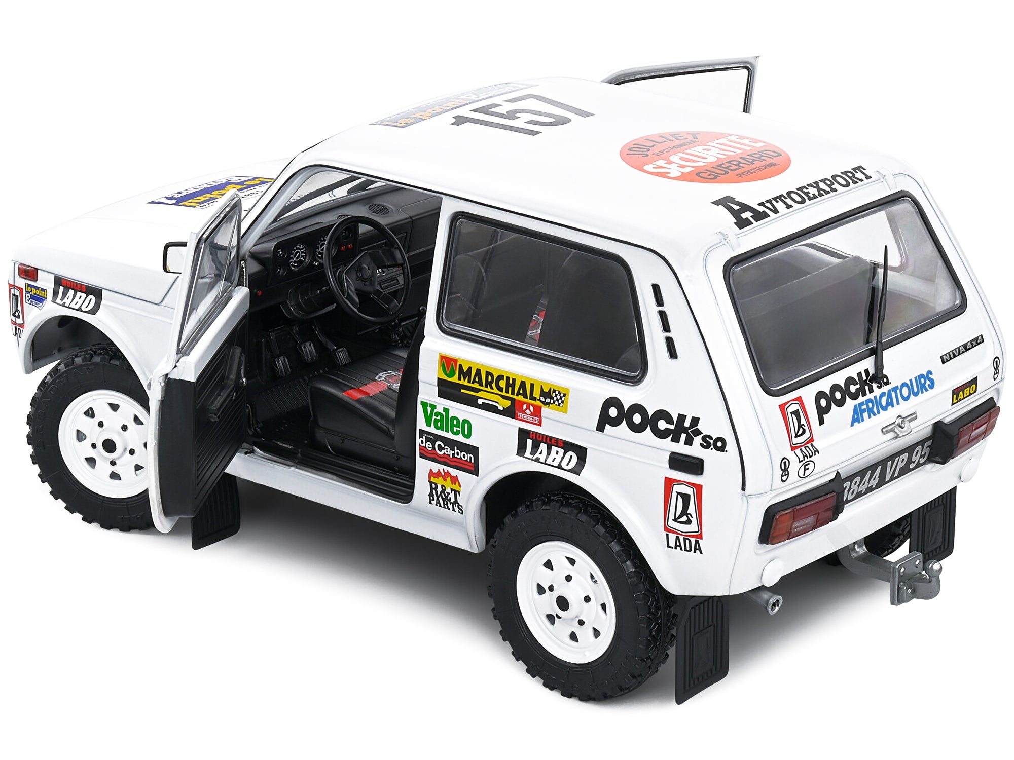 Lada Niva #157 Andre Trossat - Jean-Claude Briavoine 2nd Place "Paris-Dakar Rally" (1983) "Competition" Series 1/18 Diecast Model Car by Solido - Minihomy