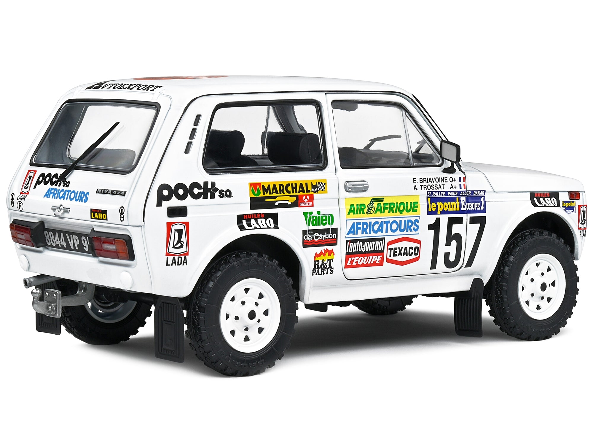 Lada Niva #157 Andre Trossat - Jean-Claude Briavoine 2nd Place "Paris-Dakar Rally" (1983) "Competition" Series 1/18 Diecast Model Car by Solido - Minihomy