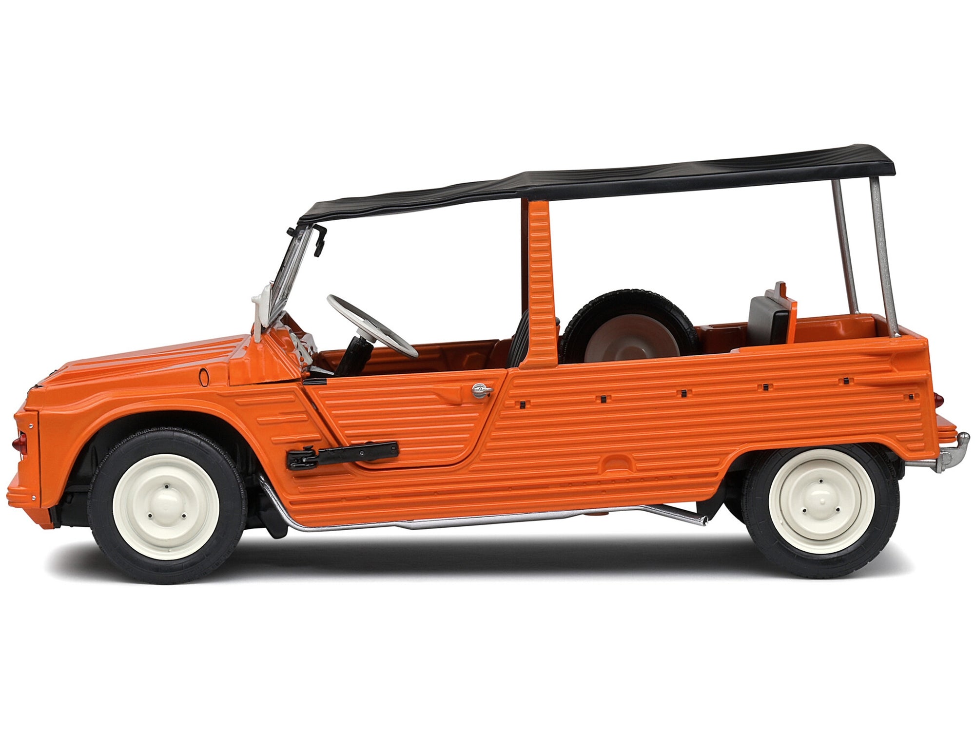 1970 Citroen Mehari MK.1 Kirghiz Orange with Black Top 1/18 Diecast Model Car by Solido - Minihomy