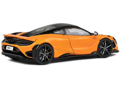2020 McLaren 765 LT Papaya Spark Orange Metallic and Black 1/43 Diecast Model Car by Solido