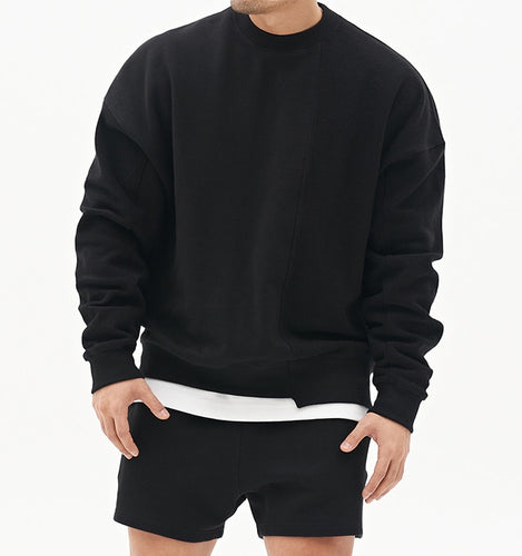Large-size Youth All-match Drop-shoulder Pullover Top
