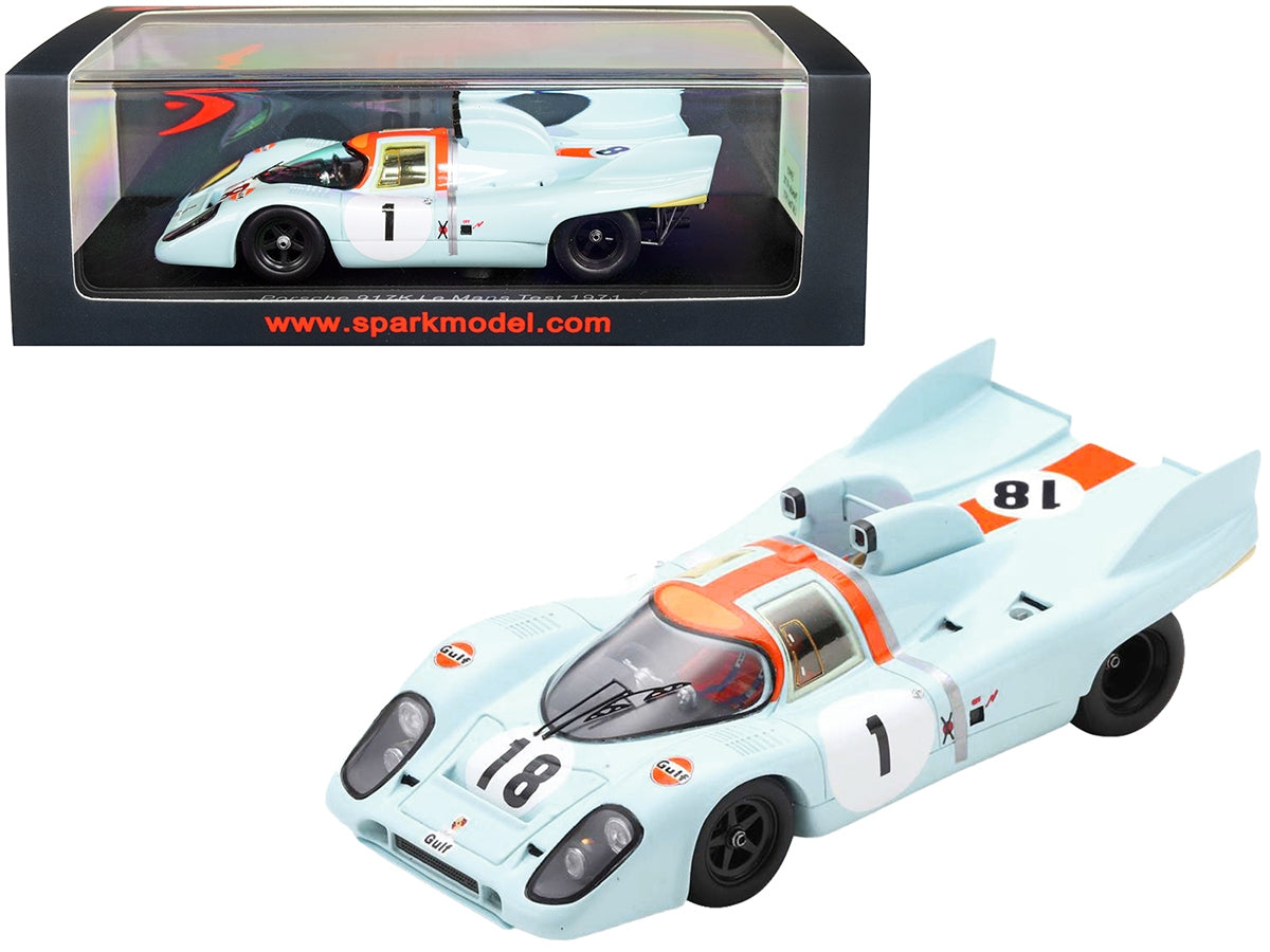 Porsche 917K RHD (Right Hand Drive) Jackie Oliver "Gulf Oil" Le Mans Test Car (1971) 1/43 Model Car by Spark - Minihomy