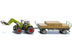 Claas Tractor with Square Bale Grab Green and Oehler Bale Trailer with 12 Hay Bales 1/50 Diecast Model by Siku - Minihomy