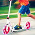 Portable Folding Sports Kick Scooter with LED Wheels-Pink - Color: Pink - Minihomy