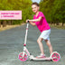 Portable Folding Sports Kick Scooter with LED Wheels-Pink - Color: Pink - Minihomy