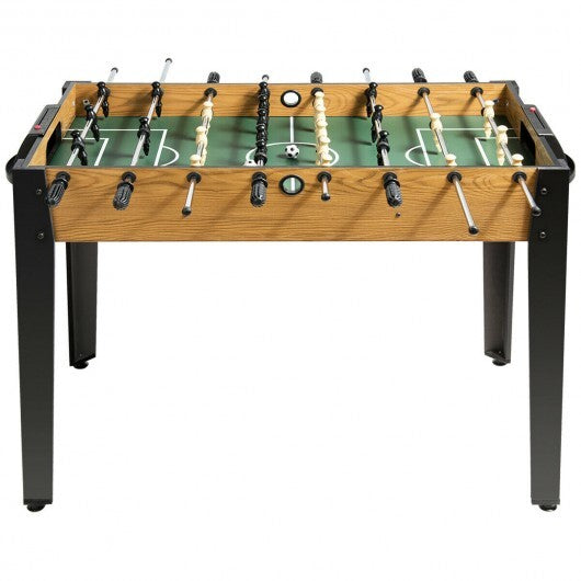 48" Competition Sized Home Recreation Wooden Foosball Table-Brown - Minihomy