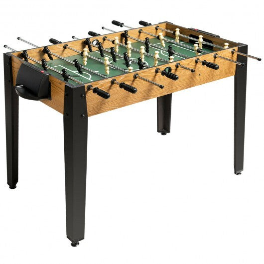 48" Competition Sized Home Recreation Wooden Foosball Table-Brown - Minihomy