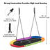 60 Inch Saucer Surf Outdoor Adjustable Swing Set-Colorful - Color: Multicolor - Minihomy