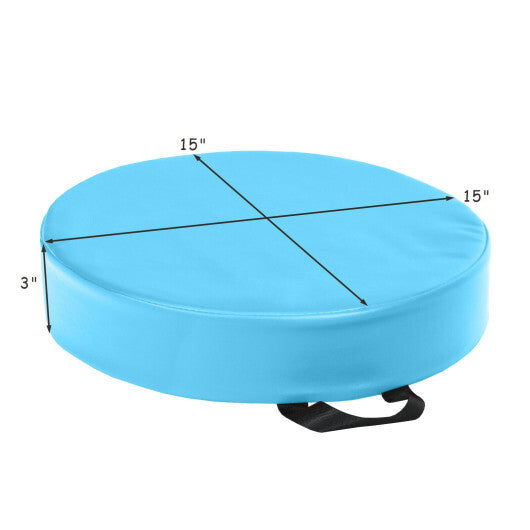 6 Pieces 15 Inch Round Toddler Floor Cushions-Blue - Color: Blue - Minihomy