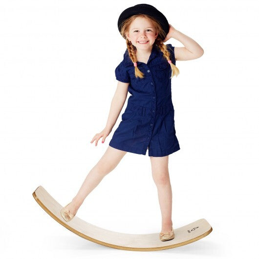 12 Inch Wobble Board for Balance Training-Natural - Color: Natural - Size: 12 inches - Minihomy