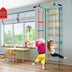 5 In 1 Kids Indoor Gym Playground Swedish Wall Ladder-Yellow - Minihomy