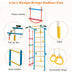 5 In 1 Kids Indoor Gym Playground Swedish Wall Ladder-Yellow - Minihomy