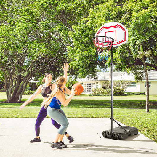 Height Adjustable Basketball Hoop with 2 Nets and Fillable Base - Minihomy