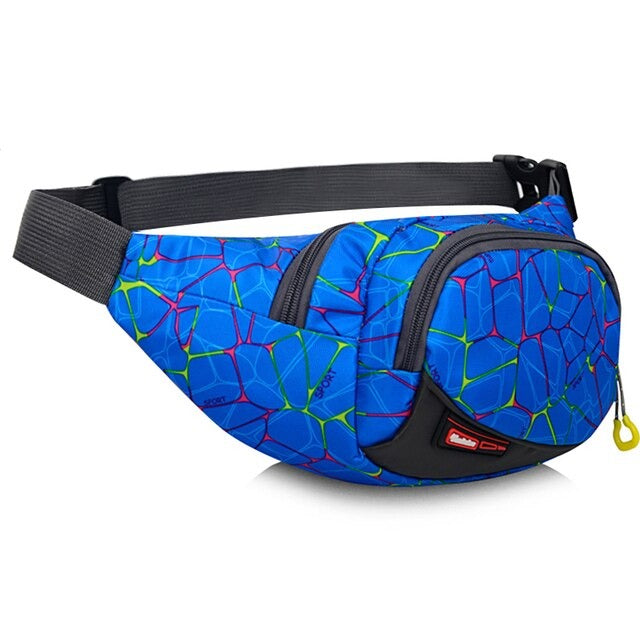 Sports multi-function waterproof pockets unisex chest bag